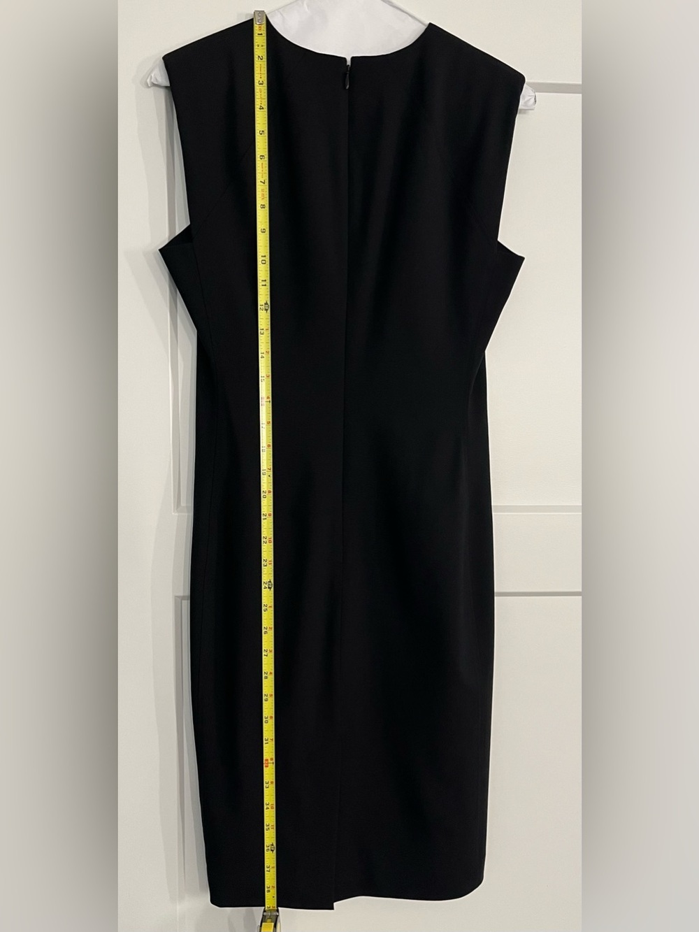 Theory Black "Classic Power" Wool Knee-Length Fitted Dress, Size 4 - Picture 3 of 6